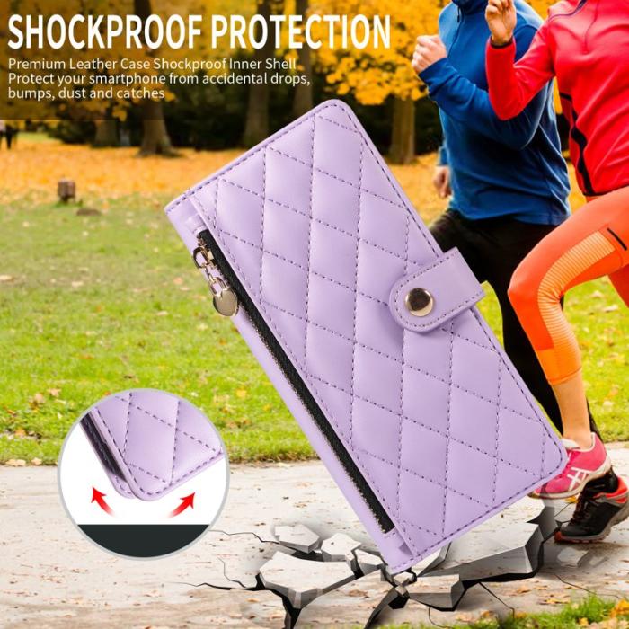 OEM - Samsung Galaxy S26 Ultra Fodral Äkta Läder Ställ - Lila