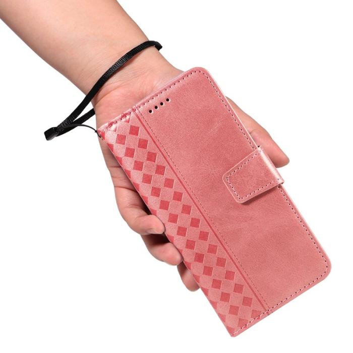 OEM - Samsung Galaxy S26 Ultra Fodral Äkta Läder Ställ - Roséguld