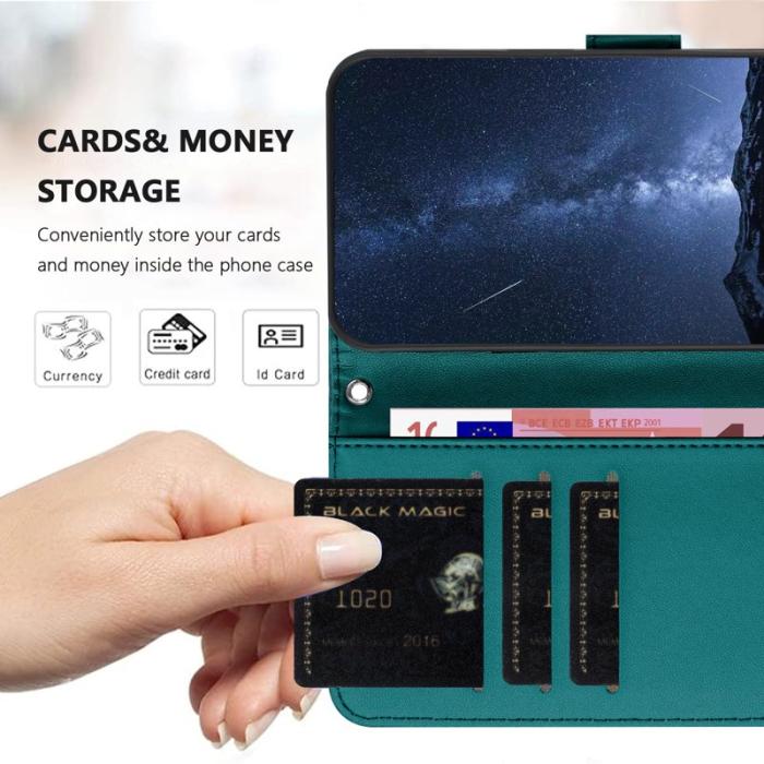 OEM - Samsung Galaxy S26 Ultra Fodral Äkta Läder Ställ Solid Färg - Grön