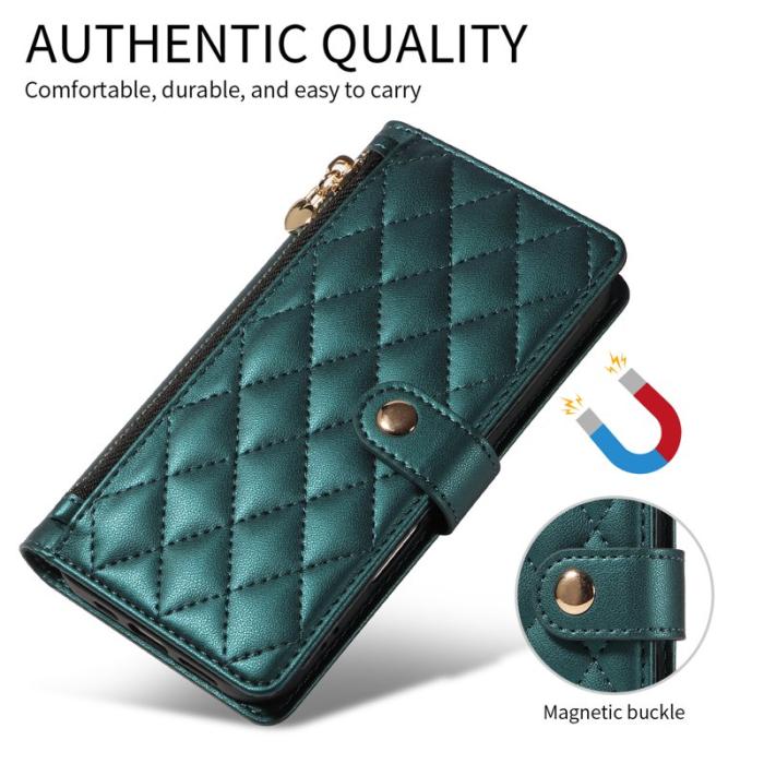 OEM - Samsung Galaxy S26 Ultra Fodral Äkta Läder Ställ - Svartgrön