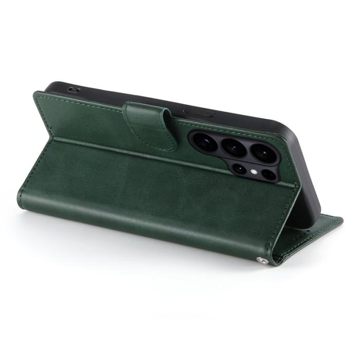 OEM - Samsung Galaxy S26 Ultra Fodral Konstläder Flip - Grön