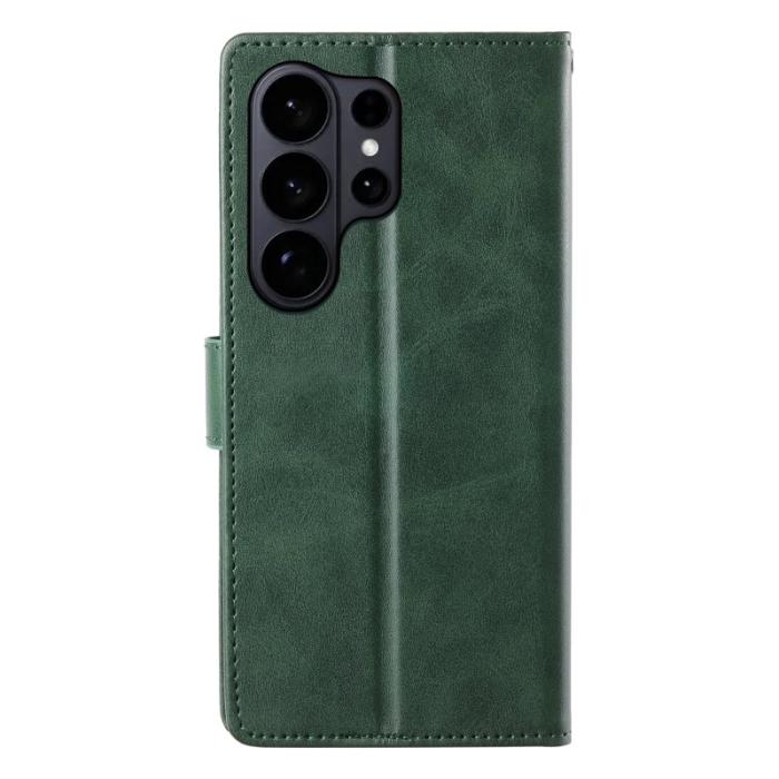 OEM - Samsung Galaxy S26 Ultra Fodral Konstläder Flip - Grön