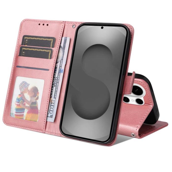 OEM - Samsung Galaxy S26 Ultra Fodral Konstläder Folio Flip - Rosa