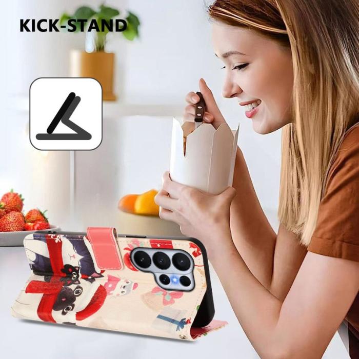 OEM - Samsung Galaxy S26 Ultra Fodral Konstläder Julmönster - Juldjur