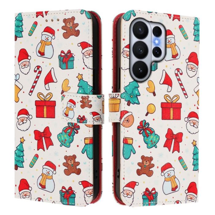 OEM - Samsung Galaxy S26 Ultra Fodral Konstläder Julmönster - Julmotiv