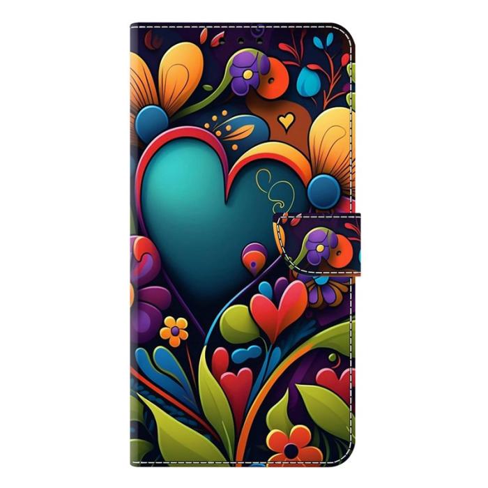 OEM - Samsung Galaxy S26 Ultra Fodral Konstläder Med Ställ - Målning Blomma