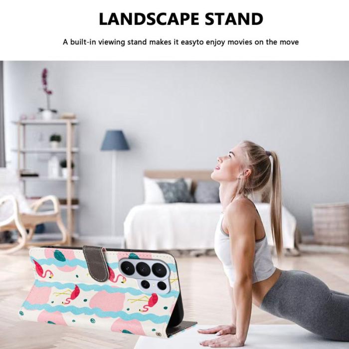 OEM - Samsung Galaxy S26 Ultra Fodral Konstläder Mönster - Fåglar