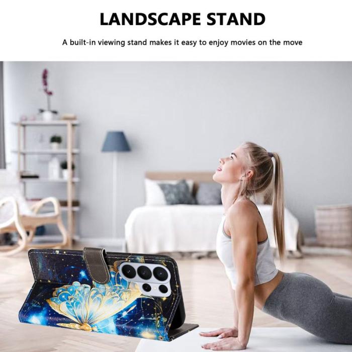 OEM - Samsung Galaxy S26 Ultra Fodral Konstläder Mönster - Stor Fjäril