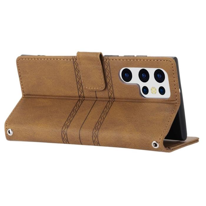 OEM - Samsung Galaxy S26 Ultra Fodral Konstläder Skin-Touch - Brun