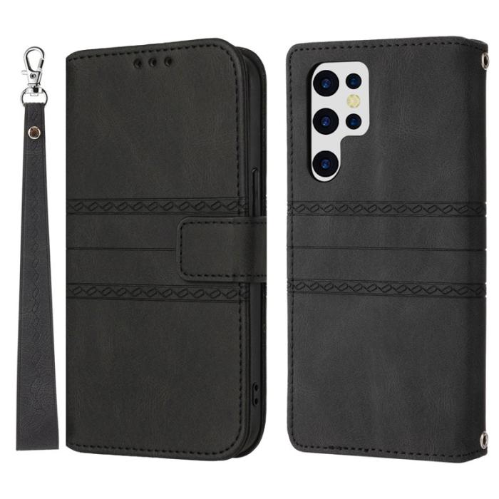 OEM - Samsung Galaxy S26 Ultra Fodral Konstläder Skin-Touch - Svart