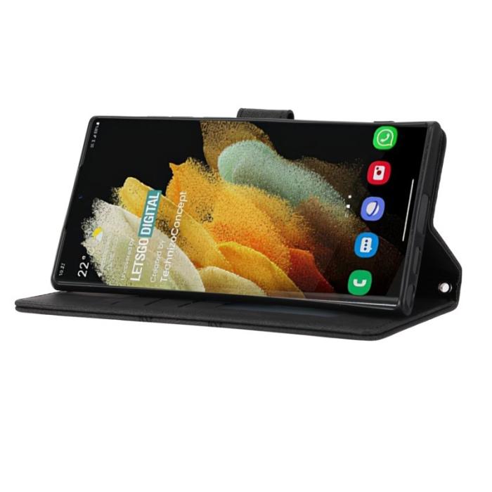 OEM - Samsung Galaxy S26 Ultra Fodral Konstläder Skin-Touch - Svart