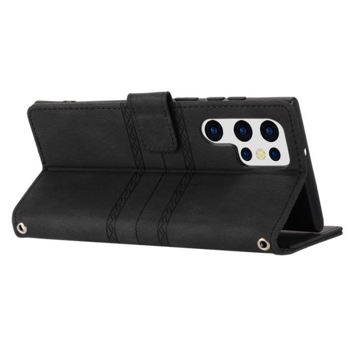 OEM - Samsung Galaxy S26 Ultra Fodral Konstläder Skin-Touch - Svart