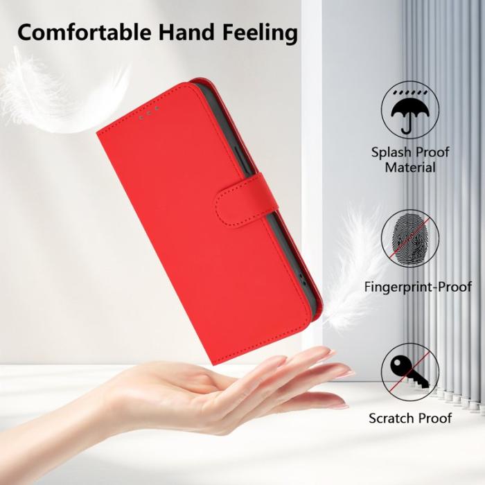 OEM - Samsung Galaxy S26 Ultra Fodral Konstläder Solid Color - Klar Röd