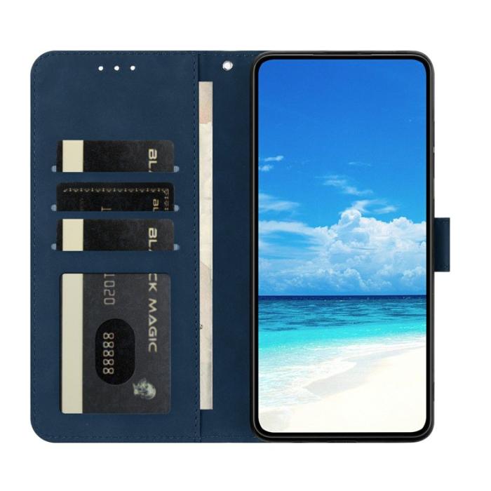 OEM - Samsung Galaxy S26 Ultra Fodral Konstläder Ställ - Blå