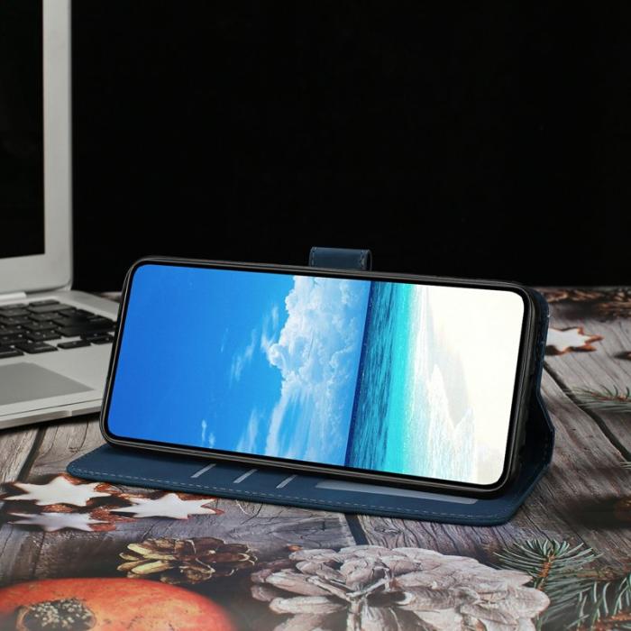 OEM - Samsung Galaxy S26 Ultra Fodral Konstläder Ställ - Blå