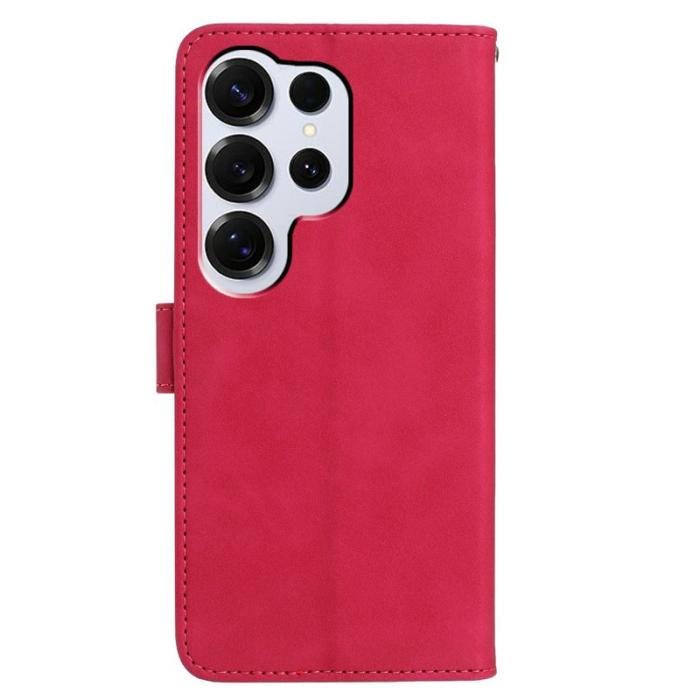 OEM - Samsung Galaxy S26 Ultra Fodral Konstläder Ställ - Rosa