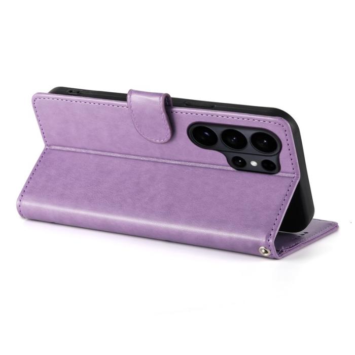 OEM - Samsung Galaxy S26 Ultra Fodral PU Läder Blomtryck - Lila