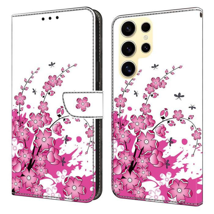 OEM - Samsung Galaxy S26 Ultra Fodral PU Läder Med Ställ - Blomma Vinstock