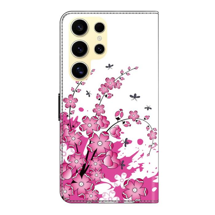 OEM - Samsung Galaxy S26 Ultra Fodral PU Läder Med Ställ - Blomma Vinstock