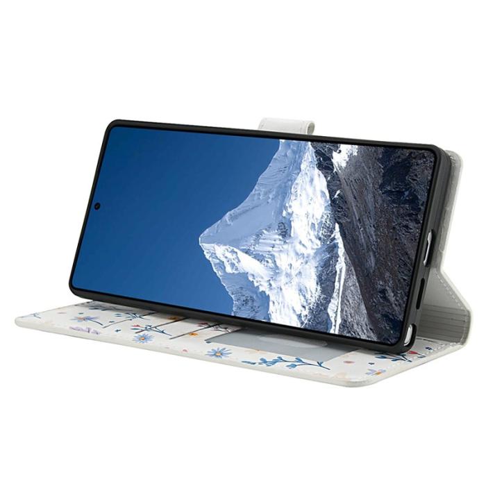 OEM - Samsung Galaxy S26 Ultra Fodral Rhombic Blommönster Äkta Läder - A2