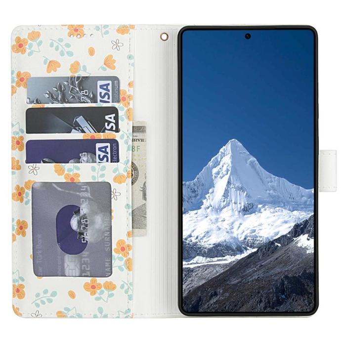 OEM - Samsung Galaxy S26 Ultra Fodral Rhombic Blommönster Äkta Läder - A3