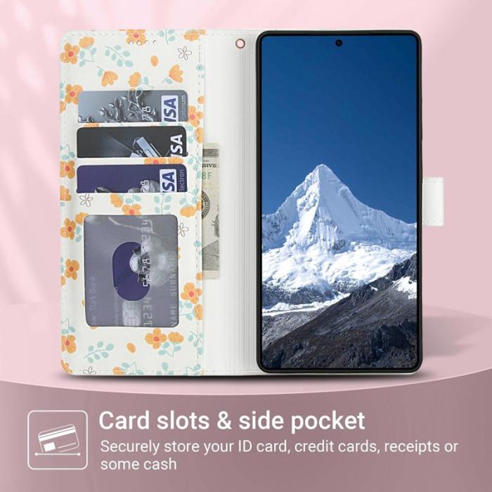 OEM - Samsung Galaxy S26 Ultra Fodral Rhombic Blommönster Äkta Läder - A3