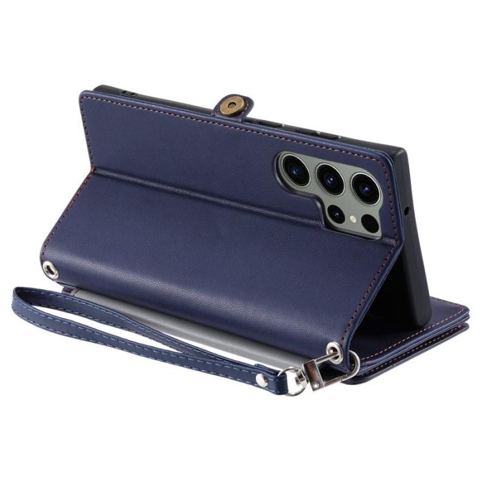 OEM - Samsung Galaxy S26 Ultra Fodral TPU + Konstläder - Blå