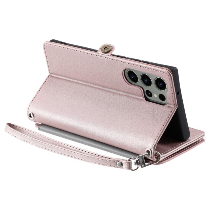 OEM - Samsung Galaxy S26 Ultra Fodral TPU + Konstläder - Roséguld