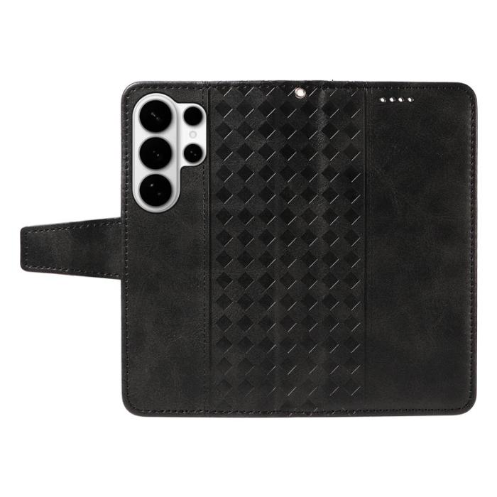 OEM - Samsung Galaxy S26 Ultra Plånboksfodral Äkta Läder Ställ - Svart