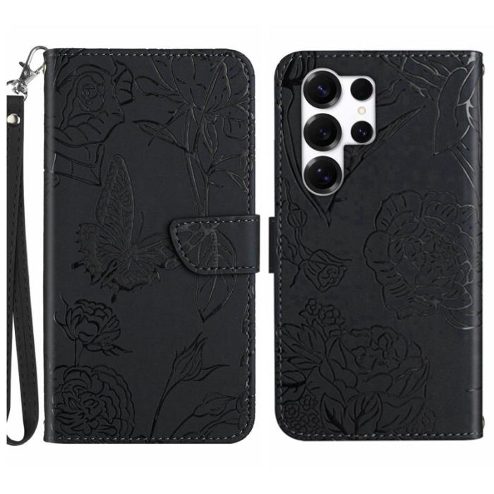 OEM - Samsung Galaxy S26 Ultra Skal Äkta Läder Med Handledsrem - Svart