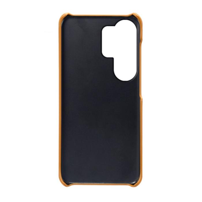OEM - Samsung Galaxy S26 Ultra Skal Dual Kortfack PU Läder + Hård PC - Orange