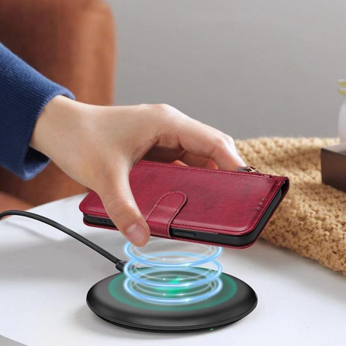 OEM - Samsung Galaxy S26 Ultra Skal Fodral Äkta Läder - Röd