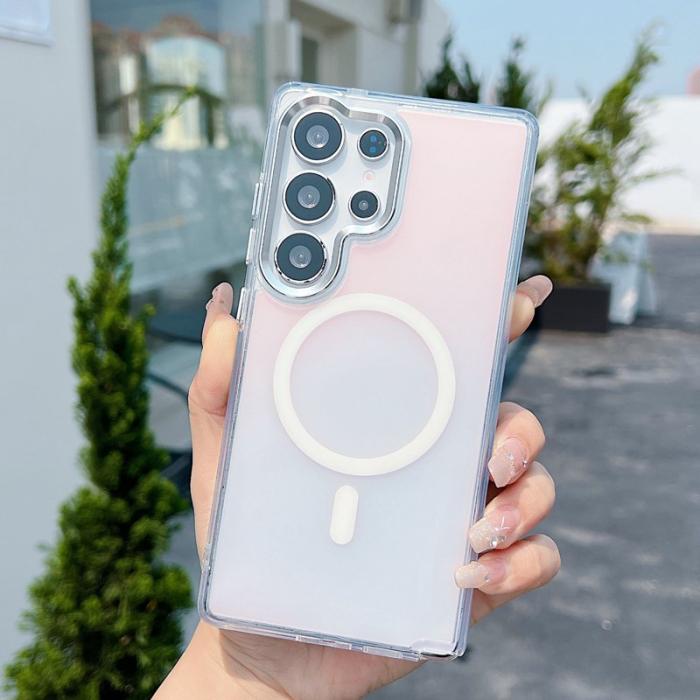 OEM - Samsung Galaxy S26 Ultra Skal Magnetiskt Färgomvandlande TPU - Vit