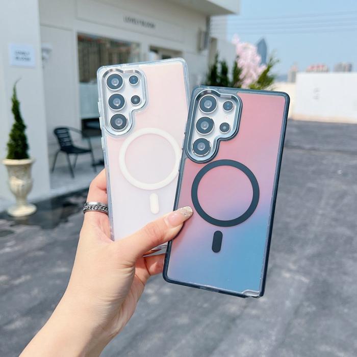 OEM - Samsung Galaxy S26 Ultra Skal Magnetiskt Färgomvandlande TPU - Vit