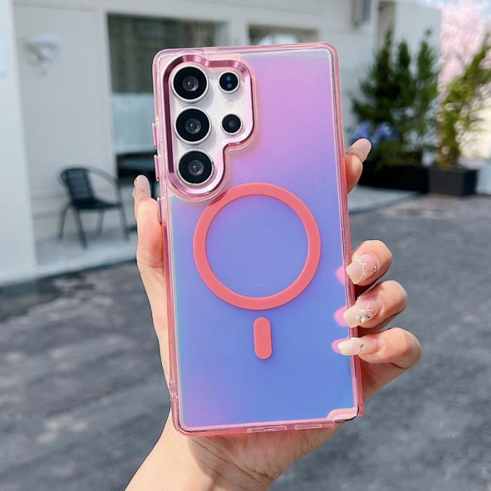 OEM - Samsung Galaxy S26 Ultra Skal Magnetiskt Färgskiftande TPU - Rosa