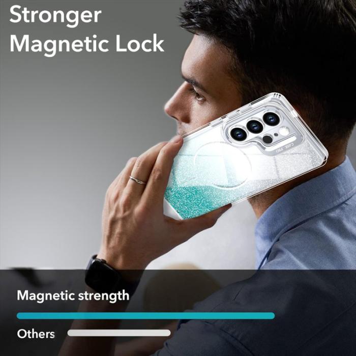 OEM - Samsung Galaxy S26 Ultra Skal Magnetiskt Gradient Glittrigt Plast - Sjögrön