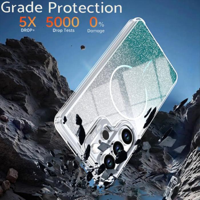 OEM - Samsung Galaxy S26 Ultra Skal Magnetiskt Gradient Glittrigt Plast - Sjögrön