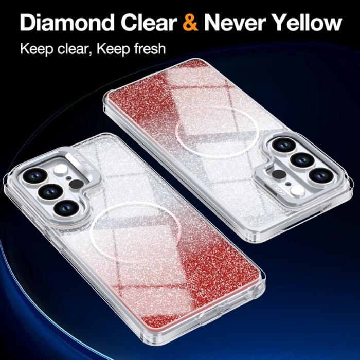 OEM - Samsung Galaxy S26 Ultra Skal Magnetiskt Gradient Glittrigt TPU - Orange