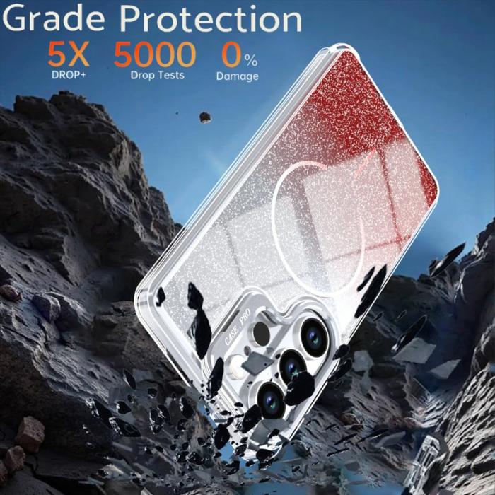 OEM - Samsung Galaxy S26 Ultra Skal Magnetiskt Gradient Glittrigt TPU - Orange