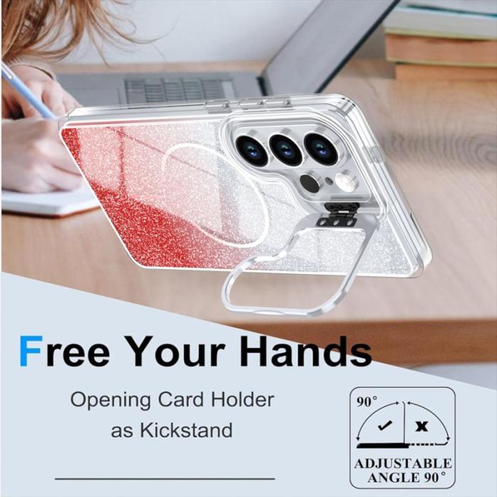 OEM - Samsung Galaxy S26 Ultra Skal Magnetiskt Gradient Glittrigt TPU - Orange