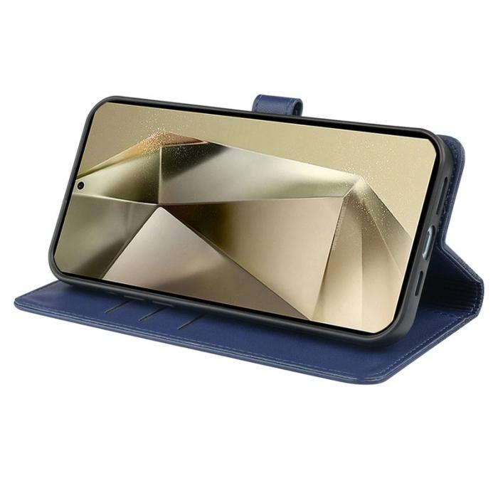 OEM - Samsung Galaxy S26 Ultra Skal Magnetlås Fyrklöver Äkta Läder - Blå