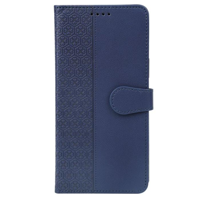 OEM - Samsung Galaxy S26 Ultra Skal Magnetlås Fyrklöver Äkta Läder - Blå