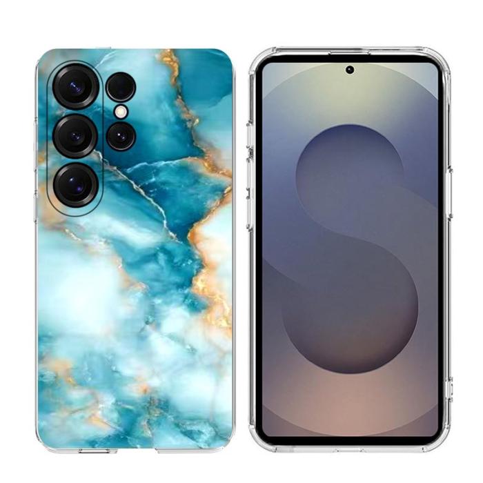 OEM - Samsung Galaxy S26 Ultra Skal Marmortryck Mjuk TPU - Blå