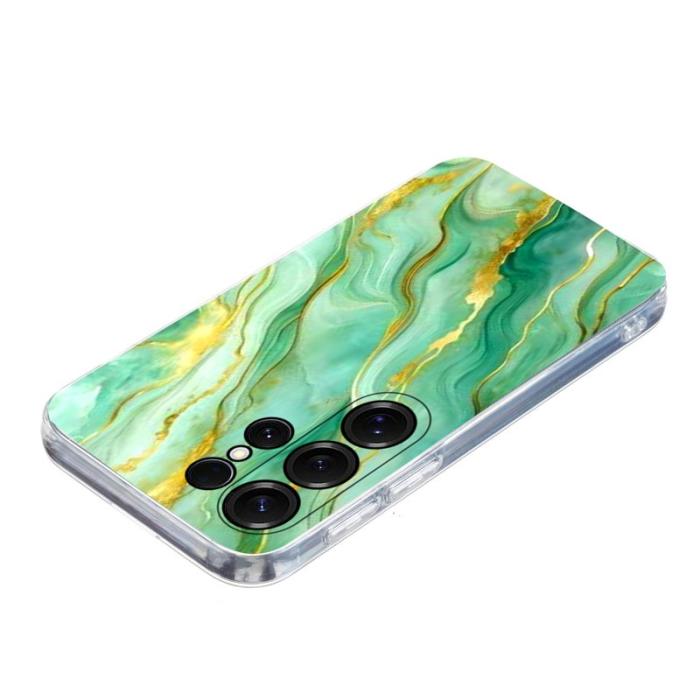 OEM - Samsung Galaxy S26 Ultra Skal Marmortryck Mjuk TPU - Grön