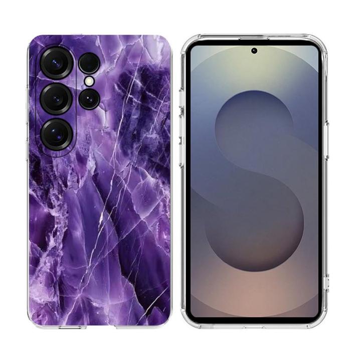 OEM - Samsung Galaxy S26 Ultra Skal Marmortryck Mjuk TPU - Lila