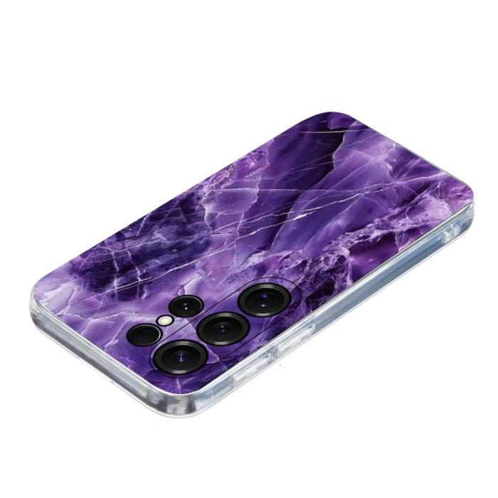 OEM - Samsung Galaxy S26 Ultra Skal Marmortryck Mjuk TPU - Lila