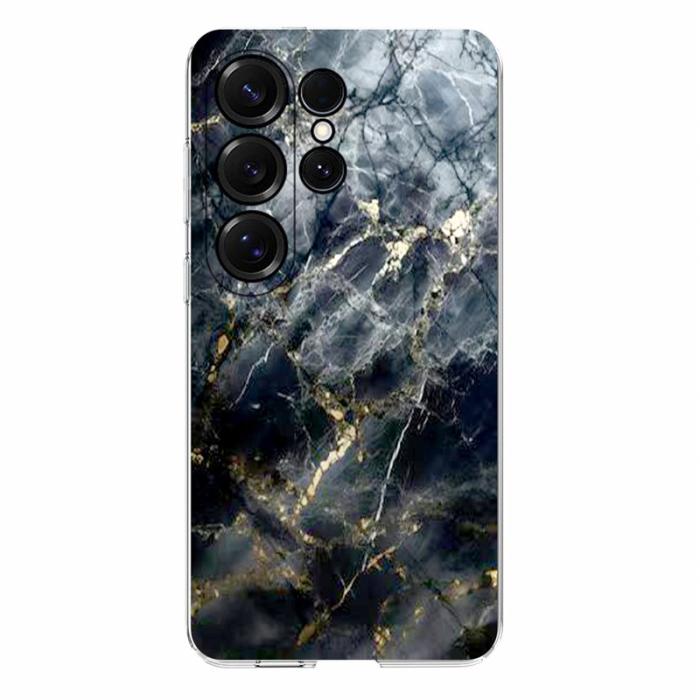 OEM - Samsung Galaxy S26 Ultra Skal Marmortryck Mjuk TPU - Svart