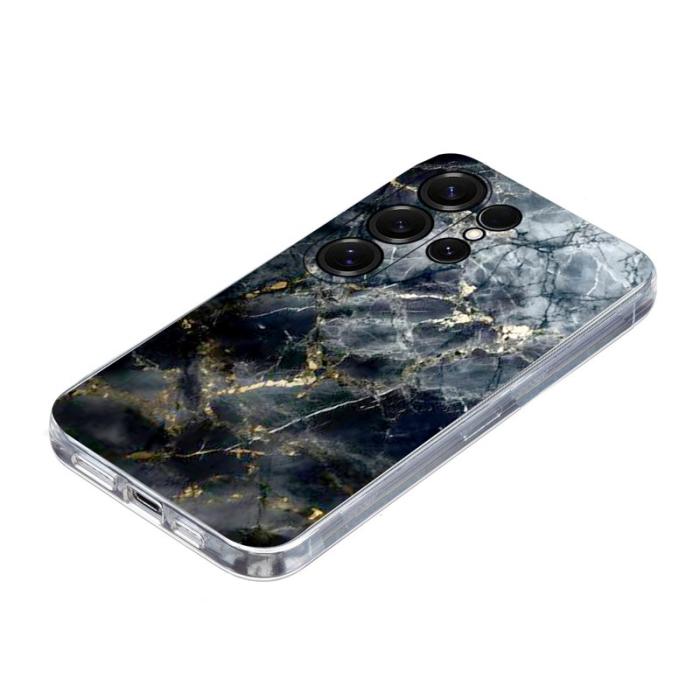 OEM - Samsung Galaxy S26 Ultra Skal Marmortryck Mjuk TPU - Svart