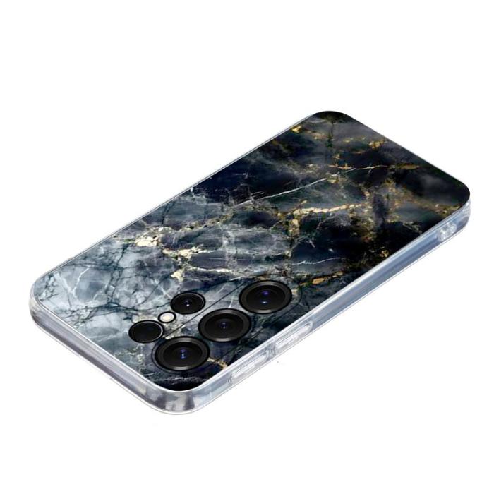 OEM - Samsung Galaxy S26 Ultra Skal Marmortryck Mjuk TPU - Svart