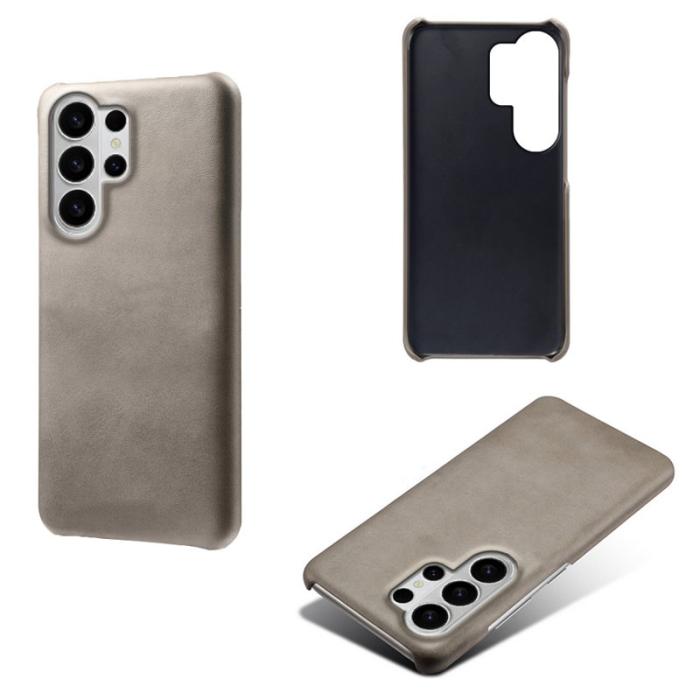 OEM - Samsung Galaxy S26 Ultra Skal PU Läder Hård PC Skydd - Grå